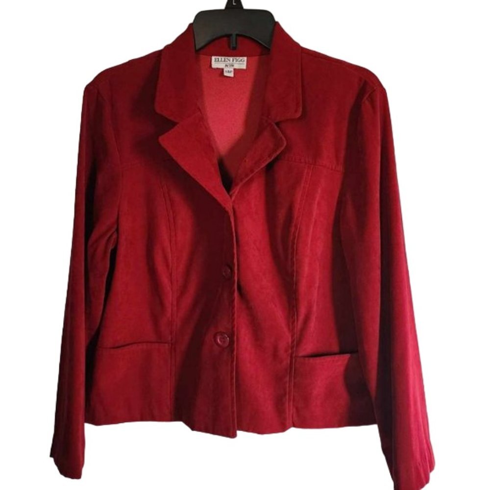 Ellen Figg Deep Red Blazer